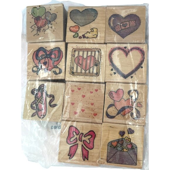 DIY 53 Craft Wooden Rubber Stamps Lot, 3 Decorative Craft Punchers Scrapbooking - Picture 6 of 11